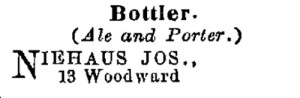 Excerpt from the 1860 Williams' Cincinnati City Directory